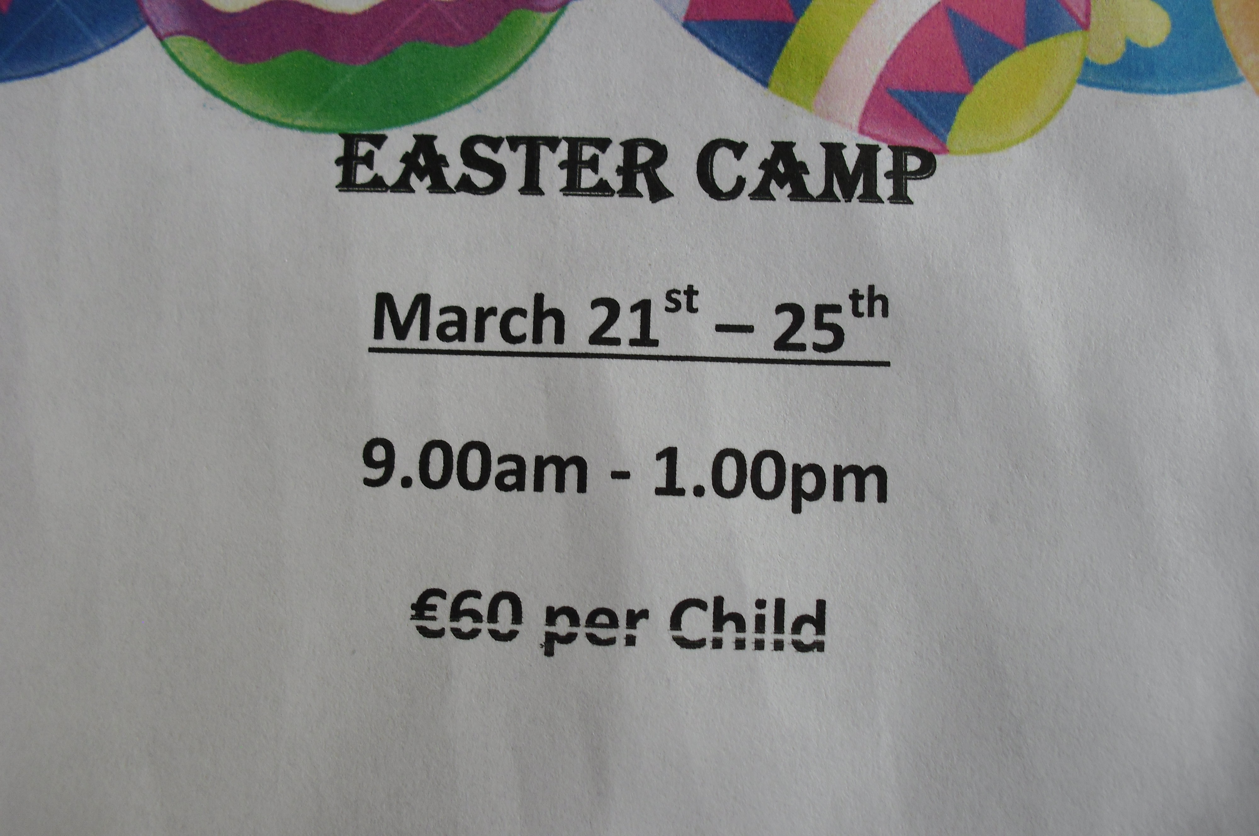 Grainne's Easter Camp at Inch School